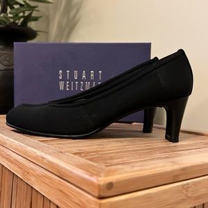 Stuart Weizman Black Gauze Stretch Size 8.5